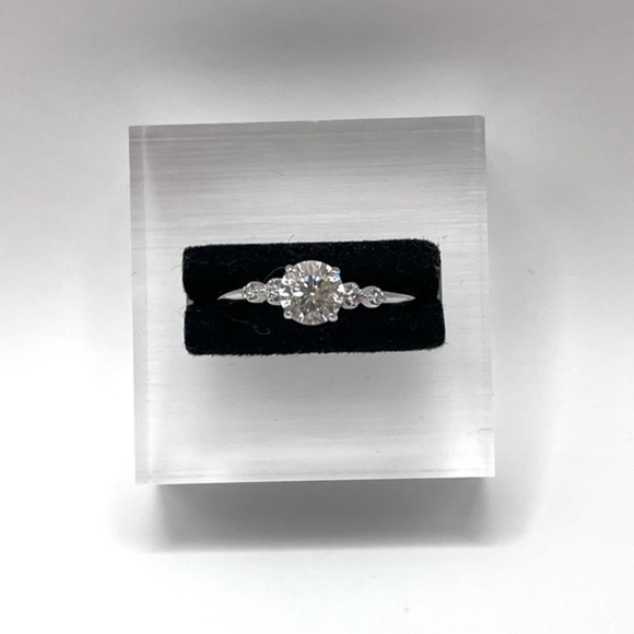 Jewelry - Moissanite Round Brilliant Sterling Silver Ring